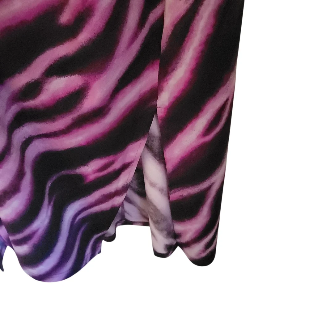 NWT Bob Mackie Wearable Art Pink/ Black Animal Print Sleeveless Dress, Size 2X - Picture 4 of 9